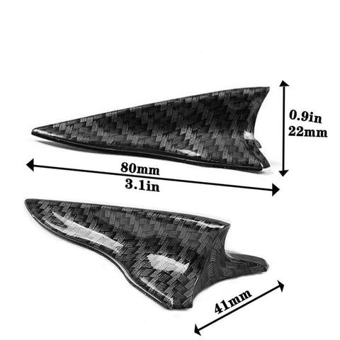 Accessories Car Roof Shark Fin Decorative Sticker Carbon Fiber Decors Universal