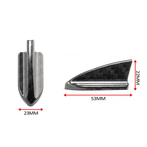 Universal Carbon Fiber Car Roof Shark Fin Antenna Cover Trim