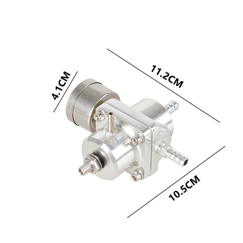 Adjustable Fuel Pressure Regulator With Gauge Hose 0-140 PSI Universal 6AN FPR Kit Aluminum Red