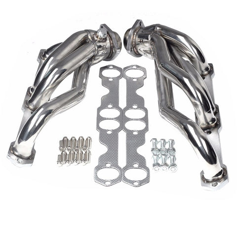 Stainless Steel Long Tube Exhaust Header for Chevy GMC 5.0/5.7 V8 C/K TRUCK 88-97 - Polished Performance Manifold