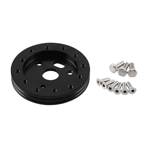 2Pcs Steering Wheel Hub Adapter Conversion Spacer 0.5 Inch 6 Hole to 3 Hole Steering Wheel Adapter Boss Kit