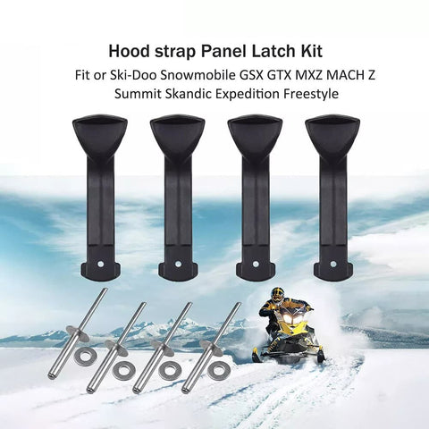 4x Hood Strap Panel Latch Kit Fit For SKI DOO REV MXZ GSX GTX 517302448