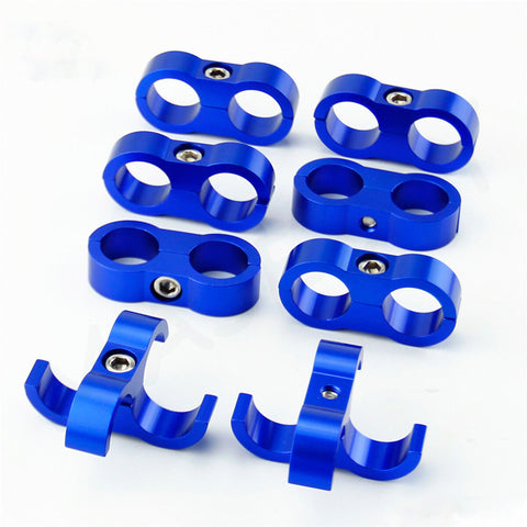 4 Pcs Hose Separator Clamp Fitting Connector 6AN 8AN 10AN for Braid Oil Fuel Hose Line