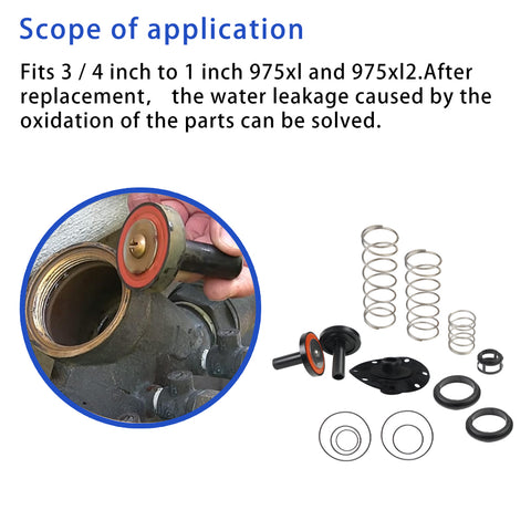 Complete Repair Kit for Wilkins Backflow Preventer Zurn 975XL / 975XL2, available for 3/4"-1" and 1-1/4"-2" models