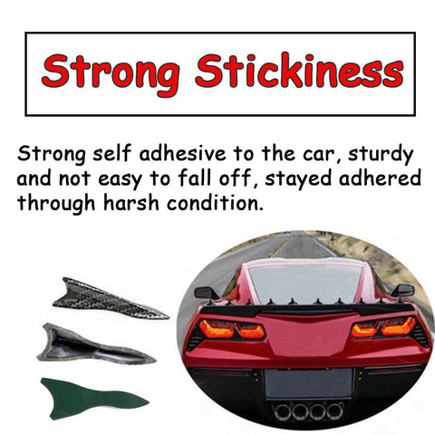 Accessories Car Roof Shark Fin Decorative Sticker Carbon Fiber Decors Universal