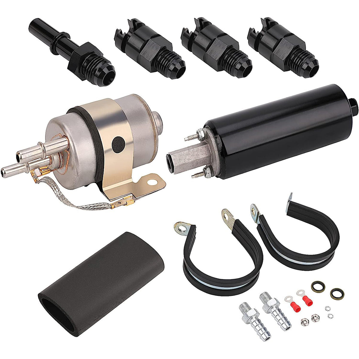 LS Fuel Filter & Regulator EFI Fuel Pump Kit Walbro Returnless -6AN Engine Swap