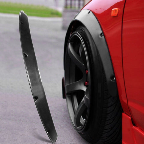 Universal 4pcs PP 2"/50mm Fender Flares Over Wide Body Wheel Arches Auto Car Kit