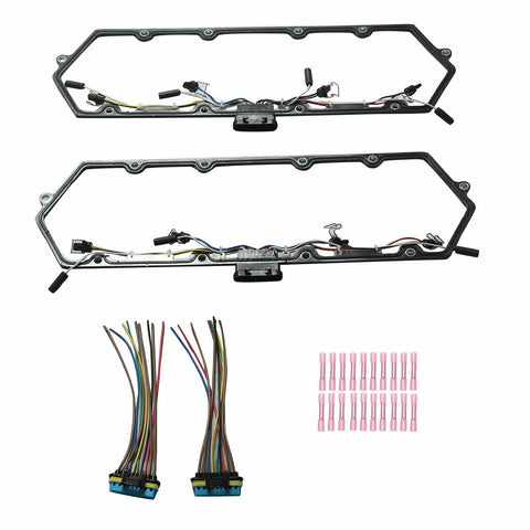 For 98-03 Ford 7.3L Powerstroke Diesel Valve Cover Gaskets Harness & Glow Plug Injector