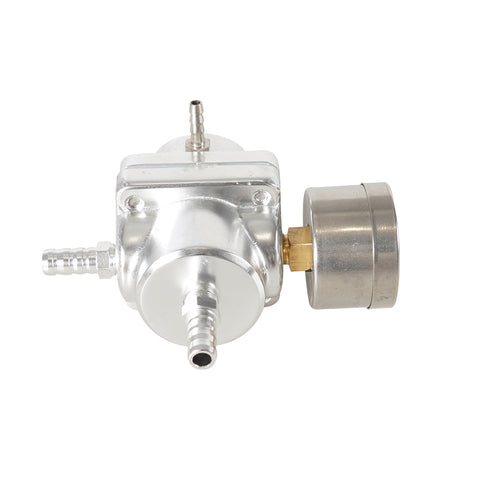 Adjustable Fuel Pressure Regulator With Gauge Hose 0-140 PSI Universal 6AN FPR Kit Aluminum Red
