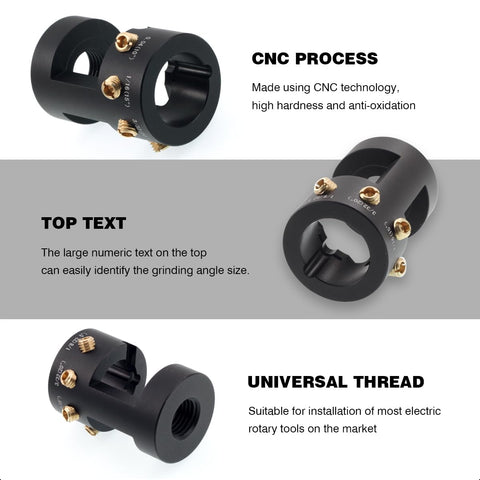 TIG Tungsten Sharpener Head Tool Tungsten Grinder for TIG Welding with 4 Cut-Off Slot Multi-Angle & Offsets TIG Welding Tool