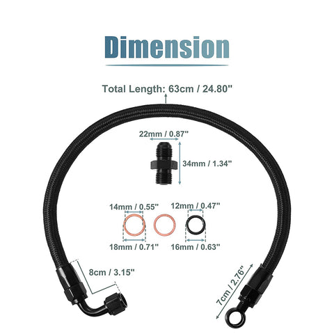 Braided Fuel Line- For Honda-Acura B/D Series D15 D16 B16B,B16A,B18C,D16