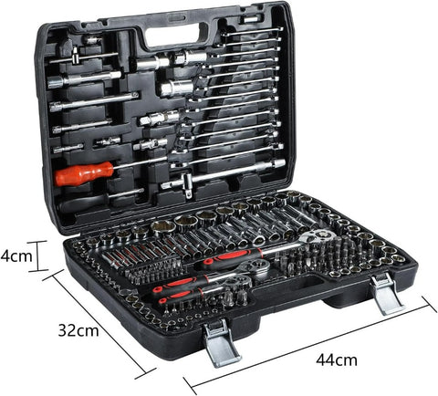 216-Piece Professional Mechanic Tool Socket Set Auto Repair Tools Metalworking Tool Box