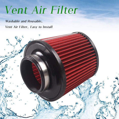 GSTP 3" 76mm High Flow Inlet Cleaner Dry Filter Cold Air Intake Cone Replacement