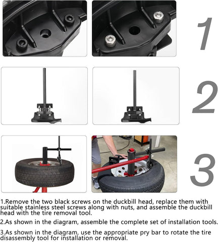 Manual Tire Changer Duck Head Modification Kit For Most Car Tire Changer Machines