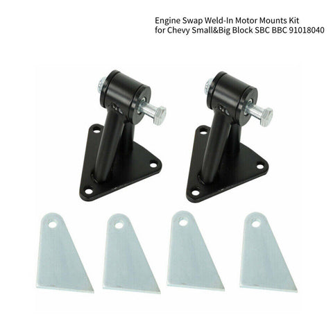 Engine Swap Weld-In Motor Mount Kit 91018040 For Chevy Small Big Block SBC BBC