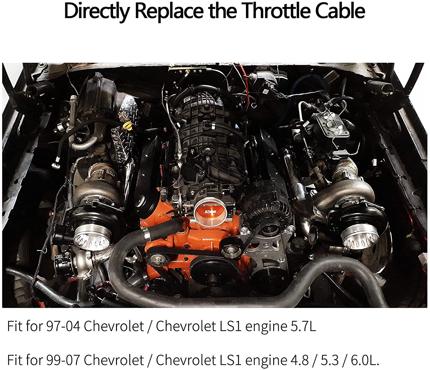 97-07 Chevrolet Chevy 4.8L 5.3L 6.0L 5.7L LS Swap Conversion Throttle Cable 36