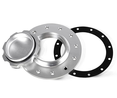 Billet Aluminum Easy Fill Fuel Cell Gas Cap With 12 Hole Cell Bung and Gasket