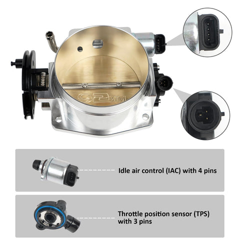 LS1 LS2 LS6 92mm Intake Manifold with Throttle Body Compatible Cathedral Port Heads Engines for Land Vehicle