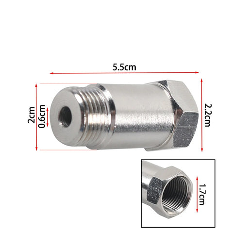 Stainless Steel Oxygen O2 Sensor CEL Eliminator Light  45°&90°& 0°   Adapter Mini Catalytic Convertor M18X1.5 Socket Plug