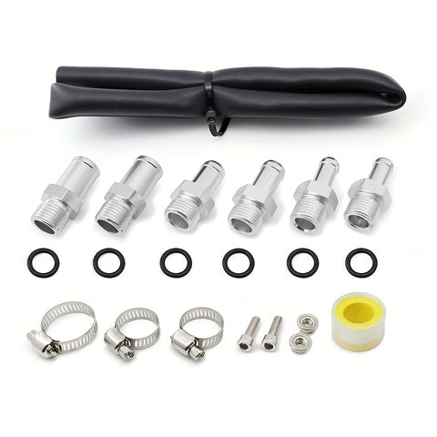 Baffled Oil Catch Can Kit Reservoir Tank with Breather Filter_26