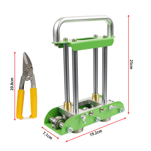 Professional and Lightweight Metal Edge Roller - Sheet Metal Bender with 3-Station Roller for Precise Roofing Bends, Includes 8-Inch Metal Snips