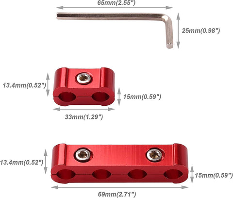 3PCS Aluminum Engine Spark Plug Wire Separator Divider Organizer Clamp Kit for 8mm 9mm 10mm_6