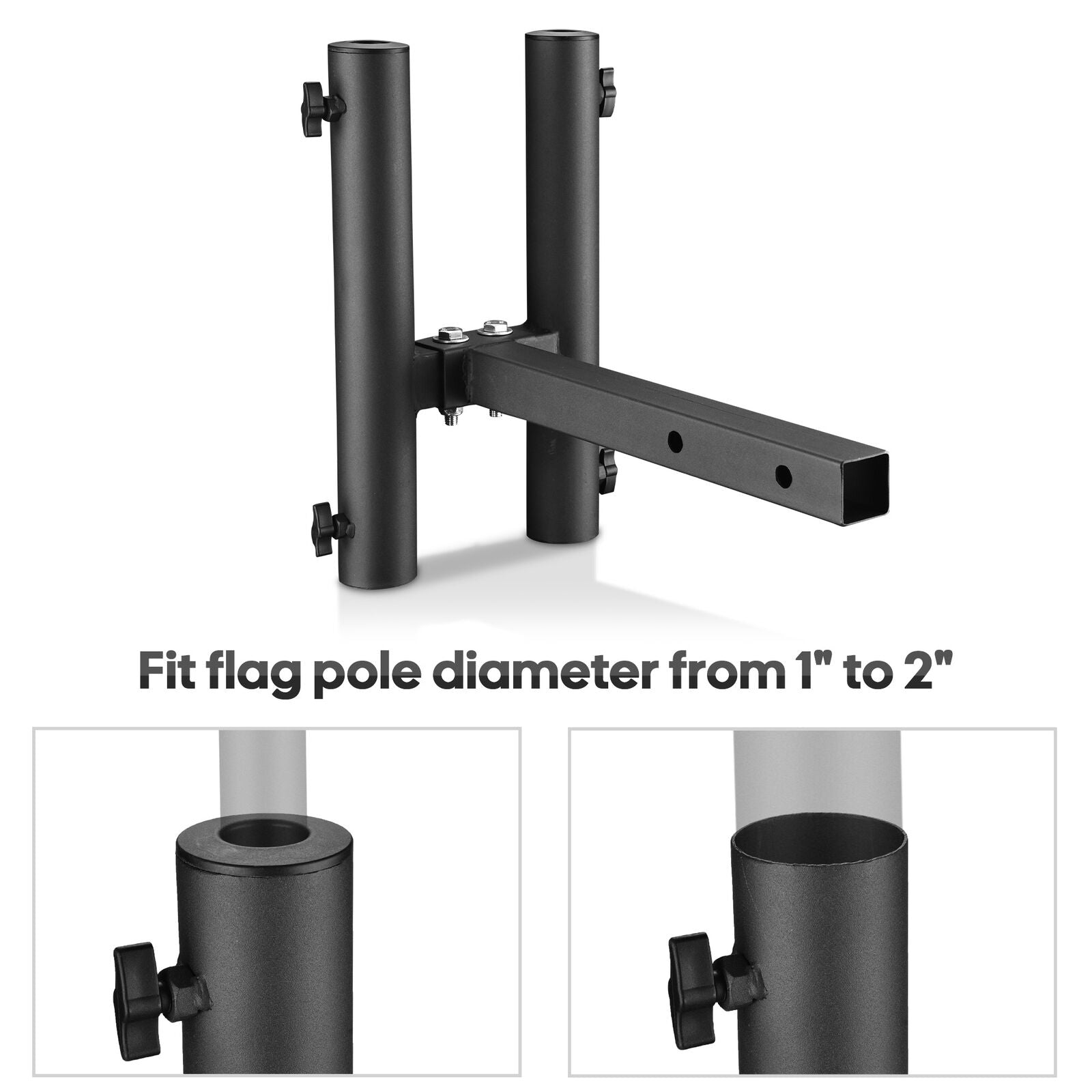 Flag Pole Holder Bracket 2-inch Hitch Receivers SUV RV Jeep Truck Car Trailer_5