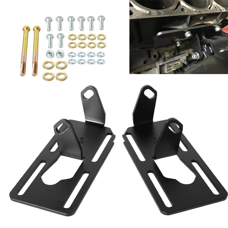 LS Conversion Swap Mounts Compatible with 88-99 4x4 Chevy Truck Plain Steel DD-2575-4