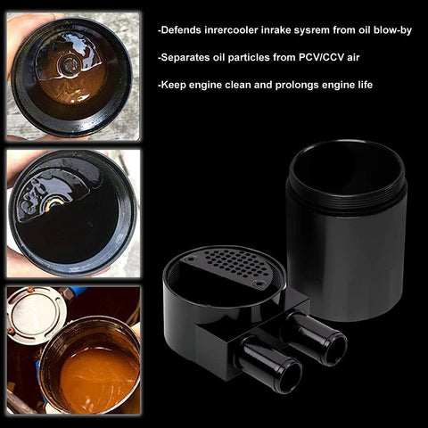 0.75 inch 19MM Aluminum Alloy Reservoir Oil Catch Can Tank compatible with BMW N54 335_4