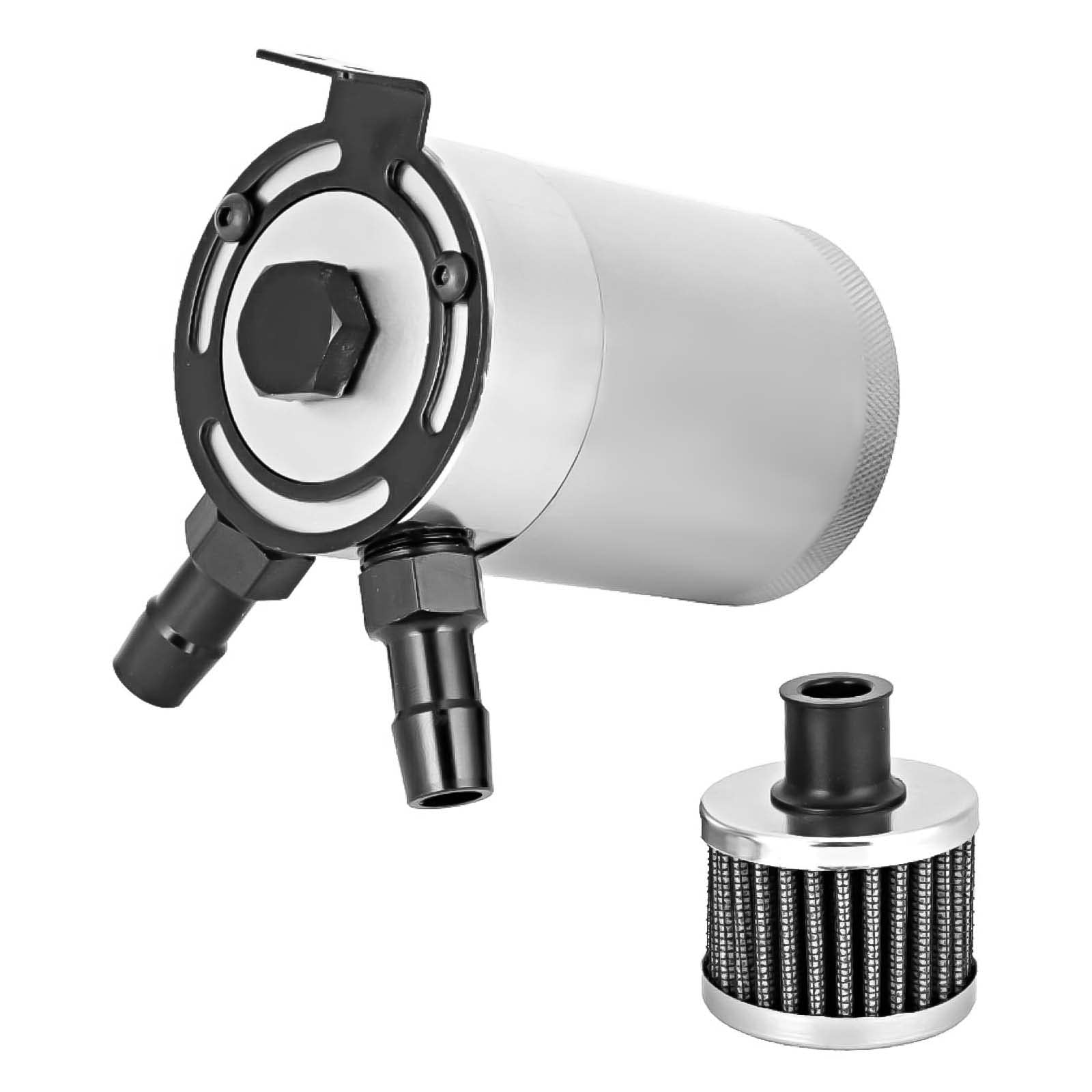 Oil Catch Can Kit Reservoir Baffled Tank with Breather Filter Universal Aluminum_15