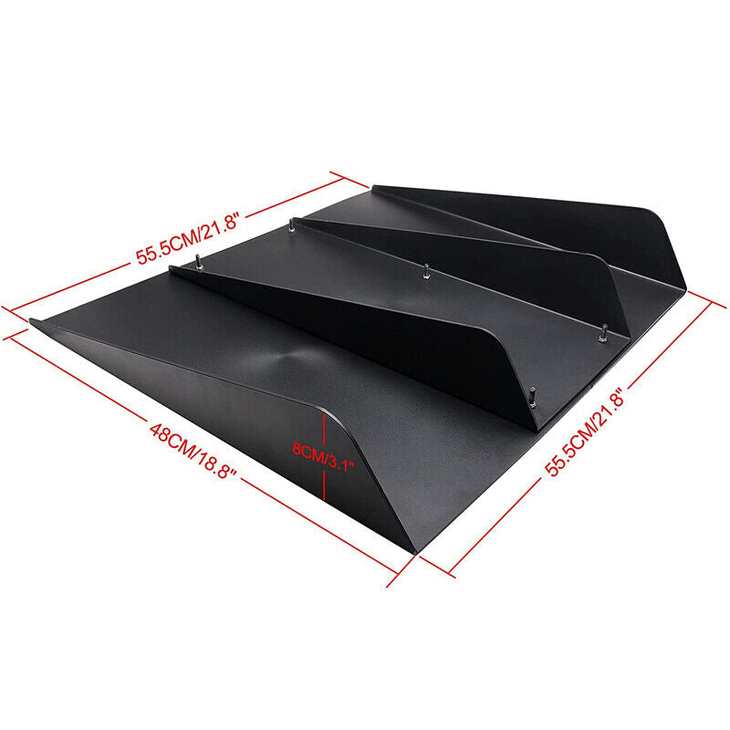 Black Rear Bumper Diffuser Shark ABS 4-Fin Spoiler Lip Splitter For Mazda Miata_2