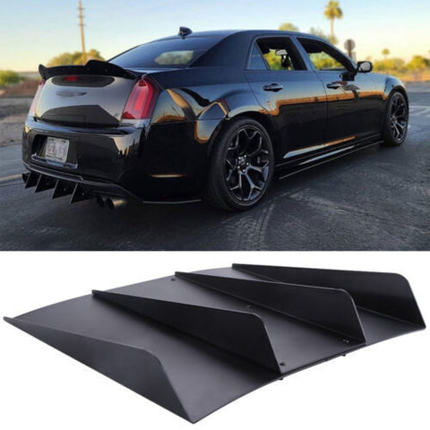 Black Rear Bumper Diffuser Shark ABS 4-Fin Spoiler Lip Splitter For Mazda Miata_5