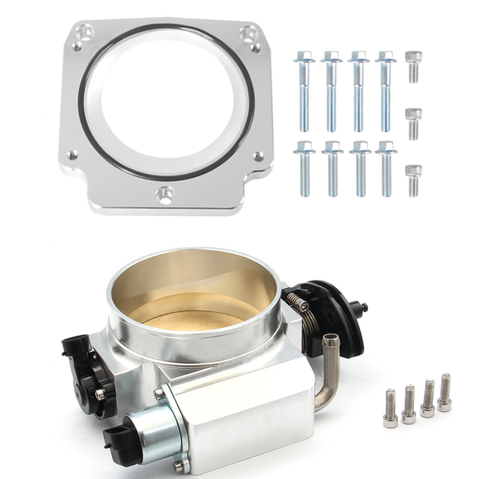 For LS Throttle Body - LS1 / Truck Adapter 3 Bolt Intake to 4 Bolt 92mm