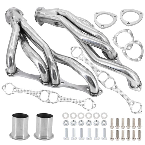 Chevy 265-400 V8 Small Block SBC Stainless Steel Shorty Manifold Header