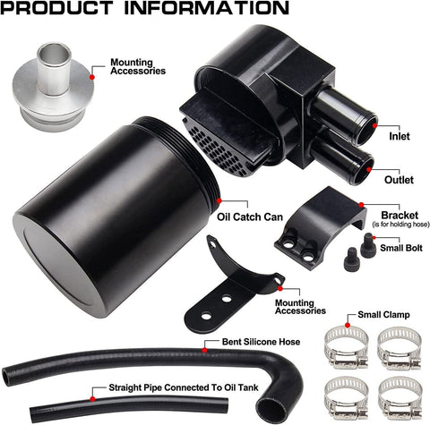 Oil Catch Can Reservoir Tank Kit with Radiator Hose for BMW N20/N26 F20 F22 F30