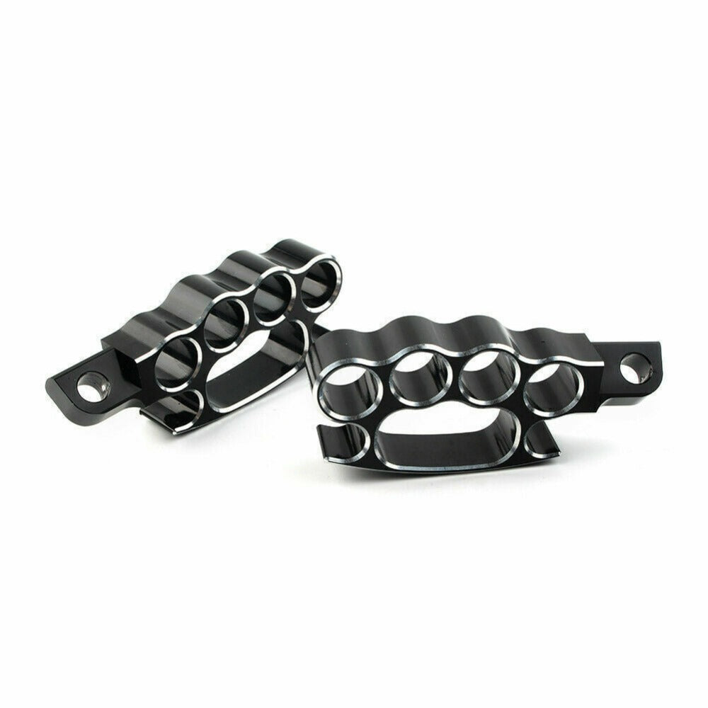 Black CNC Machined Footpegs for Harley-Davidson Motorcycles