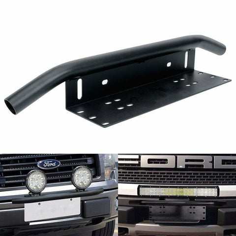 23" Bull Bar Front Bumper License Plate Holder Mount Bracket for LED Light Bar