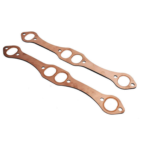 For SB Chevy 327 305 350 Reusable SBC Oval Port Copper Header Exhaust Gaskets