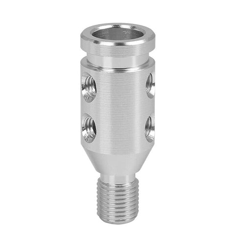 GSTP Car Silver Tone Gear Shift Knob Adapter Fit for Non Threaded Shifter