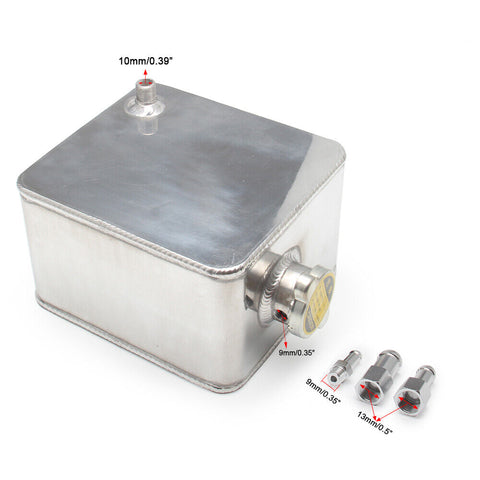 2.5L Aluminum Radiator Coolant Overflow Reservoir Recovery Water Tank Bottle