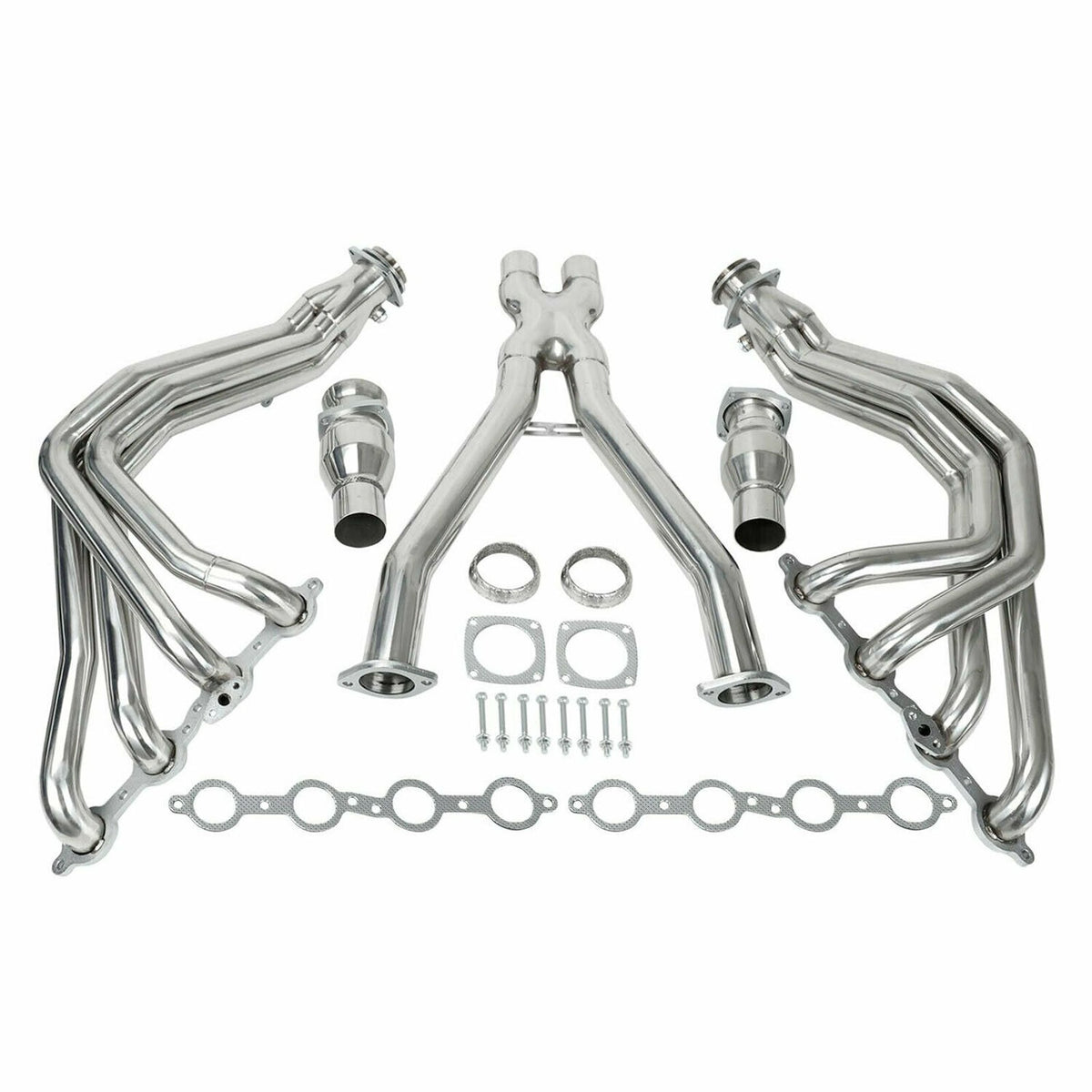 3" Long Tube Exhaust Headers Manifolds & X-Pipe For 97-04 C5 Chevy Corvette 5.7L