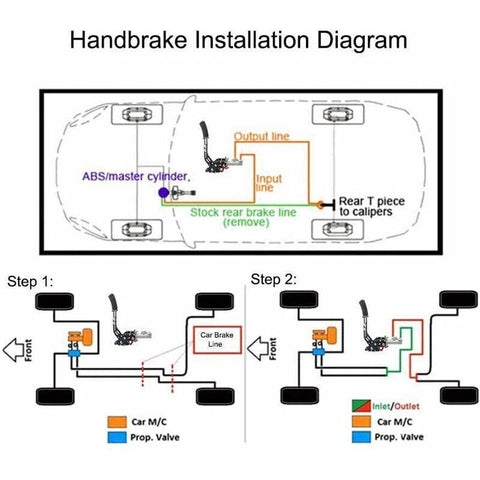 Universal Hydraulic Handbrake Drift Hydro E-Brake Racing Long Level Gear Black