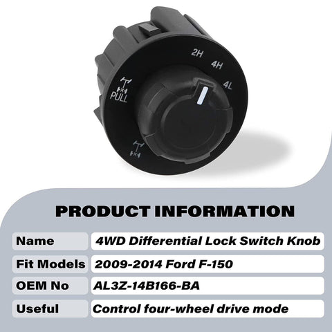 4WD Electronic Locking Differential Switch Knob For Ford F150 4x4 2009-2014