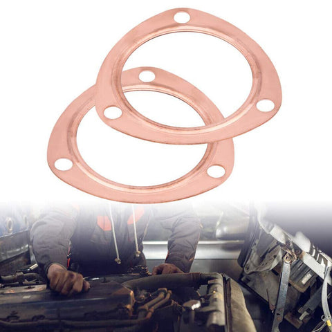 2x 2.5inch Copper Header Exhaust Collector Gaskets