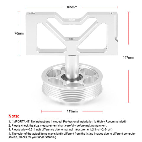 Billet Competition Air Pump Idler Bracket w/Pulley For 79-95 Ford Mustang 5.0