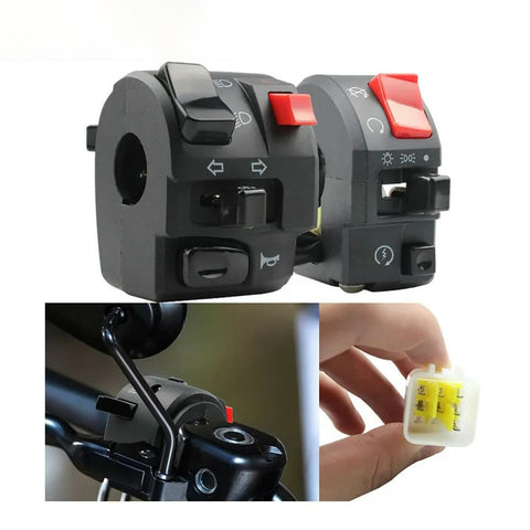 7/8" Motorcycle Handlebar Horn Button Turn Signal Fog Light Controller Switch