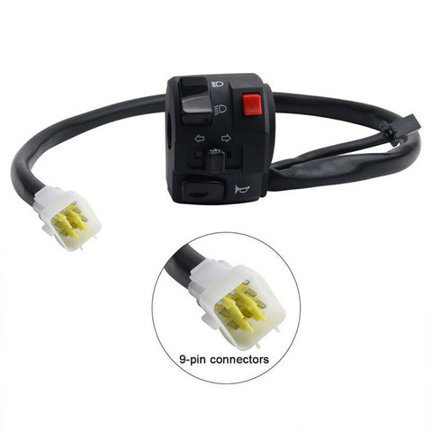 7/8" Motorcycle Handlebar Horn Button Turn Signal Fog Light Controller Switch