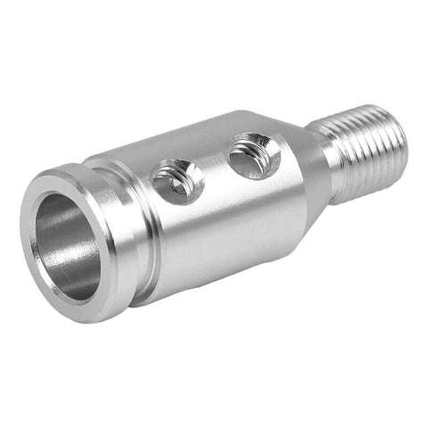 GSTP Car Silver Tone Gear Shift Knob Adapter Fit for Non Threaded Shifter