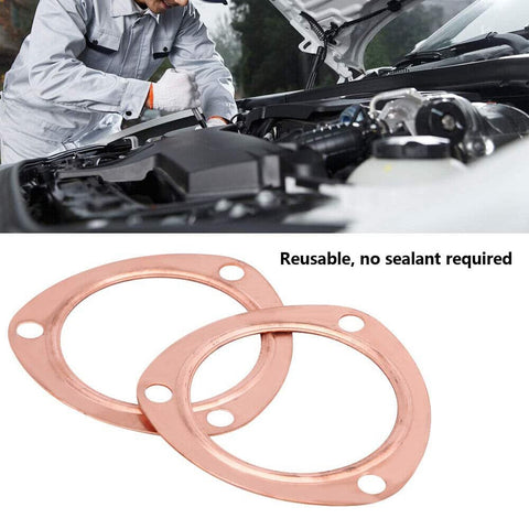 2x 2.5inch Copper Header Exhaust Collector Gaskets