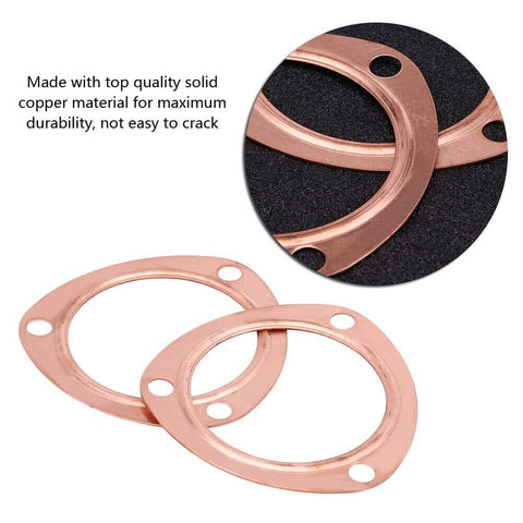 2x 2.5inch Copper Header Exhaust Collector Gaskets